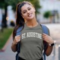 Saint Augustine Elementary School Varsity Arch Women's Cotton T-Shirt additional product view 2