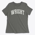 Wright Elementary School Varsity Arch Women's Cotton T-Shirt additional product view 1