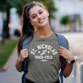 St Nicholas Parish - Munster Track and Field Women's Cotton T-Shirt additional view 2