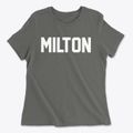 Milton New Hampshire Classic Block Women's Cotton T-Shirt additional view 1