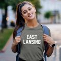 East Lansing Michigan Classic Block Women's Cotton T-Shirt additional view 2