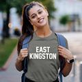 East Kingston New Hampshire Classic Block Women's Cotton T-Shirt additional view 2