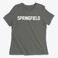 Springfield Massachusetts Classic Block Women's Cotton T-Shirt additional product view 1