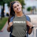 Springfield Massachusetts Classic Block Women's Cotton T-Shirt additional product view 2