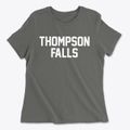 Thompson Falls Montana Classic Block Women's Cotton T-Shirt additional view 1