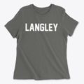 Langley Oklahoma Classic Block Women's Cotton T-Shirt additional product view 1