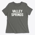 Valley Springs South Dakota Classic Block Women's Cotton T-Shirt additional view 1