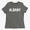 Albany New Hampshire Classic Block Women's Cotton T-Shirt additional view 1