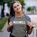 Maxwell Nebraska Classic Block Women's Cotton T-Shirt additional product view 2