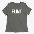 Flint Michigan Classic Block Women's Cotton T-Shirt additional view 1