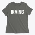 Irving Texas Classic Block Women's Cotton T-Shirt additional product view 1