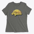 Milton Massachusetts Sublime Sunset Women's Cotton T-Shirt additional product view 1