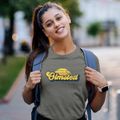 Olmsted Illinois Sublime Sunset Women's Cotton T-Shirt additional product view 2