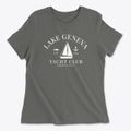 Lake Geneva Wisconsin Yacht Club Women's Cotton T-Shirt additional view 1