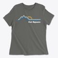 Cat Square North Carolina Mountain View Women's Cotton T-Shirt additional view 1