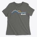 Bluff North Carolina Mountain View Women's Cotton T-Shirt additional view 1
