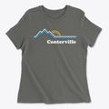 Centerville Vermont Mountain View Women's Cotton T-Shirt additional product view 1