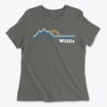 Willis Kansas Mountain View Women's Cotton T-Shirt additional product view 1