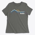 Falls North Carolina Mountain View Women's Cotton T-Shirt additional view 1