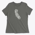 California Flower Art Women's Cotton T-Shirt additional view 1