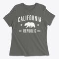 California Republic Bear Women's Cotton T-Shirt additional view 1