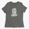 Work Hard Stay Humble Women's Cotton T-Shirt additional view 1