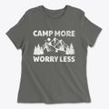 Camp More Worry Less Women's Cotton T-Shirt additional view 1