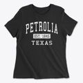 Petrolia Texas Classic Established Women's Cotton T-Shirt additional view 1