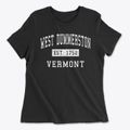 West Dummerston Vermont Classic Established Women's Cotton T-Shirt additional product view 1