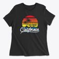 Callender California Palm Tree Sunset Women's Cotton T-Shirt additional view 1