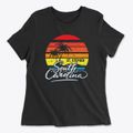 St. Stephen South Carolina Palm Tree Sunset Women's Cotton T-Shirt additional view 1