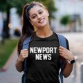Newport News Virginia Classic Block Women's Cotton T-Shirt additional view 2
