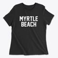 Myrtle Beach South Carolina Classic Block Women's Cotton T-Shirt additional view 1