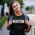 Ruston Louisiana Classic Block Women's Cotton T-Shirt additional product view 2