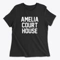 Amelia Court House Virginia Classic Block Women's Cotton T-Shirt additional view 1