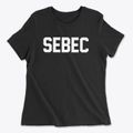Sebec Maine Classic Block Women's Cotton T-Shirt additional view 1