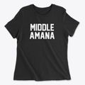 Middle Amana Iowa Classic Block Women's Cotton T-Shirt additional view 1