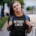 Detroit Lakes Minnesota Classic Block Women's Cotton T-Shirt additional view 2