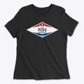Peru Massachusetts Diamond Star Women's Cotton T-Shirt additional product view 1