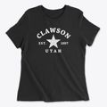 Clawson Utah Star Women's Cotton T-Shirt additional product view 1
