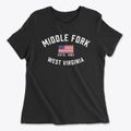 Middle Fork West Virginia Patriot Women's Cotton T-Shirt additional product view 1