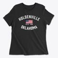 Holdenville Oklahoma Patriot Women's Cotton T-Shirt additional view 1