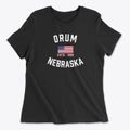 Orum Nebraska Patriot Women's Cotton T-Shirt additional product view 1