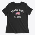 Geneva Road Illinois Patriot Women's Cotton T-Shirt additional view 1