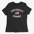 Centerville Vermont Patriot Women's Cotton T-Shirt additional product view 1