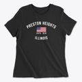Preston Heights Illinois Patriot Women's Cotton T-Shirt additional view 1