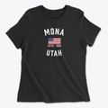 Mona Utah Patriot Women's Cotton T-Shirt additional product view 1