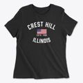 Crest Hill Illinois Patriot Women's Cotton T-Shirt additional view 1