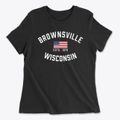 Brownsville Wisconsin Patriot Women's Cotton T-Shirt additional view 1
