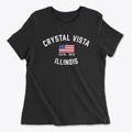 Crystal Vista Illinois Patriot Women's Cotton T-Shirt additional view 1